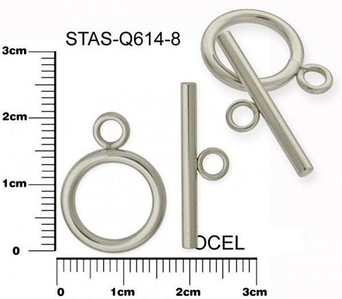 Zapínání CHIRURGICKÁ OCEL ozn.-STAS-Q614-8. velikost pr.12mm