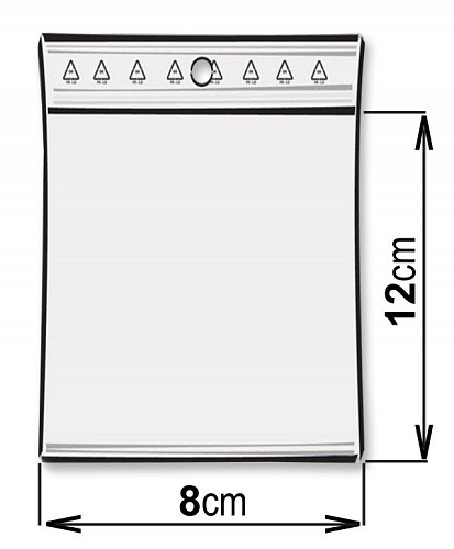Sáček rychlozavírací ZIP sáček 8x12cm tl.0,05mm -s otvorem pro zavěšení.