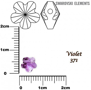 SWAROVSKI KORÁLKY Flower Bead barva VIOLET velikost 6mm. Balení 4Ks