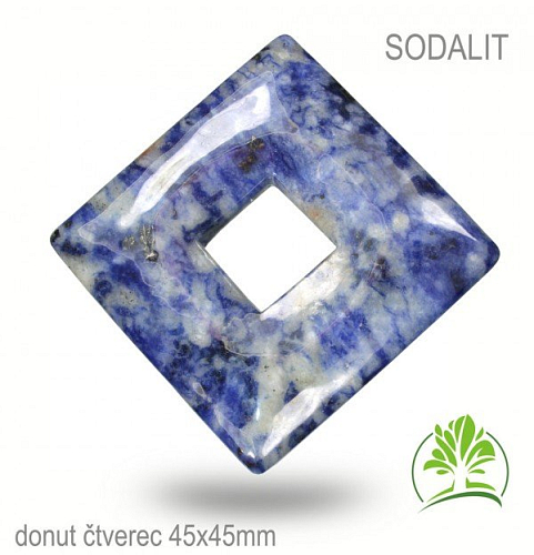 SODALIT čtverec donut-o velikosti 45x45mm tl.6,5mm.