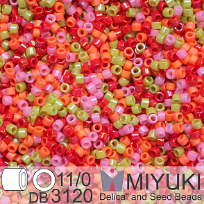 Korálky Miyuki Delica 11/0. Barva Wild Flower Mix DB3120. Balení 5g.