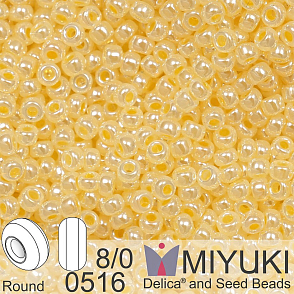 Korálky Miyuki Round 8/0. Barva 0516 Light Daffodil Ceylon. Balení 5g