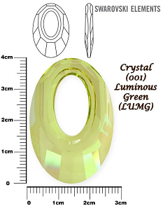 SWAROVSKI HELIOS Pendant barva CRYSTAL LUMINOUS GREEN velikost 40mm.