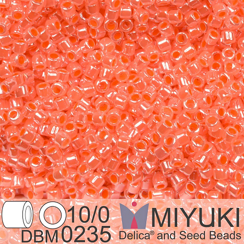 Korálky Miyuki Delica 10/0. Barva Salmon Ceylon DBM0235. Balení 5g.