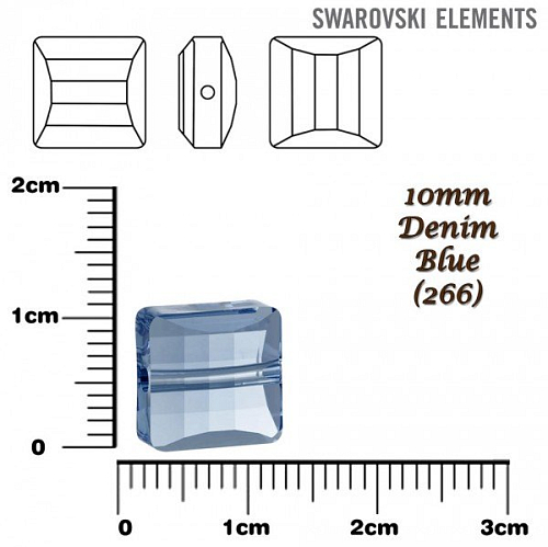 SWAROVSKI Stairway BEAD 5624 barva DENIM BLUE velikost 10mm.