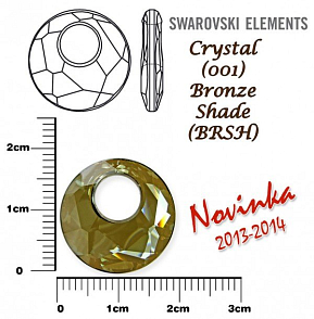 SWAROVSKI VICTORY Pendant 6041 barva CRYSTAL BRONZE SHADE velikost 18mm.
