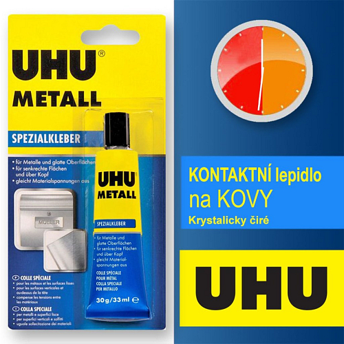 Speciální lepidlo UHU METALL. Speciální kontaktní lepidlo na KOV. Balení 30g.
