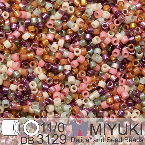 Korálky Miyuki Delica 11/0. Barva Magic Earth Mix DB3129. Balení 5g