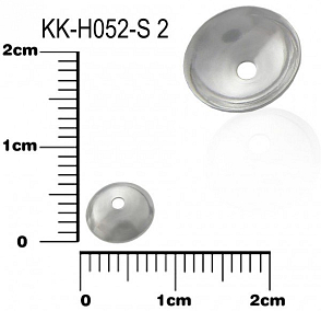 KAPLÍK ozn.-KK-H052-S 2. Velikost pr.7,0mm výška 1,9mm. Barva stříbrná.