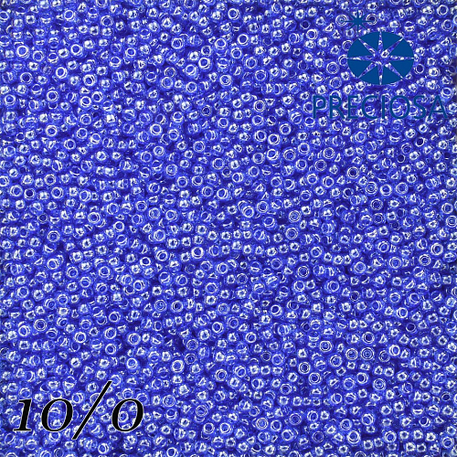 Korálky Preciosa Round 10/0. Barva 10447 Modrá. Balení 25g