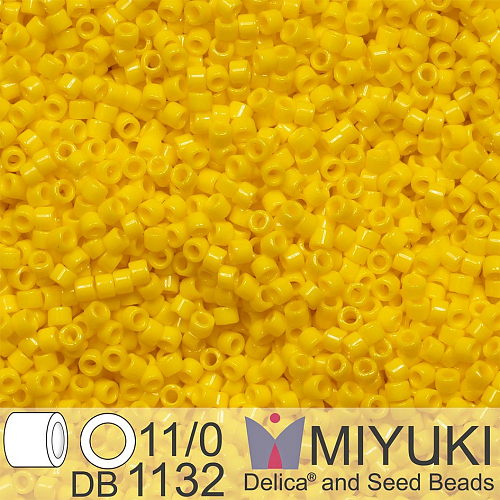 Korálky Miyuki Delica 11/0. Barva Op Canary DB1132. Balení 5g.