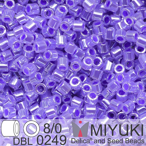 Korálky Miyuki Delica 8/0. Barva Purple Ceylon DBL0249. Balení 5g.