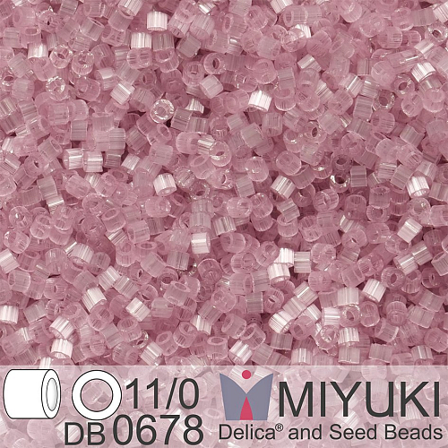 Korálky Miyuki Delica 11/0. Barva Antique Rose Silk Satin DB0678 Balení 5g.