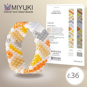 Rukodělná korálková stavebnice MIYUKI. Stavebnice prstenu no. 36