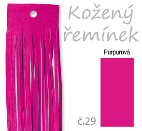 Kožený řemínek o délce 100 cm v PURPUROVÉ barvě č.29.