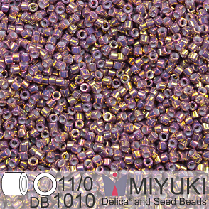 Korálky Miyuki Delica 11/0. Barva Metallic Earth Batik Gold Iris DB1010. Balení 5g.