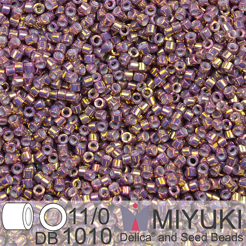 Korálky Miyuki Delica 11/0. Barva Metallic Earth Batik Gold Iris DB1010. Balení 5g.