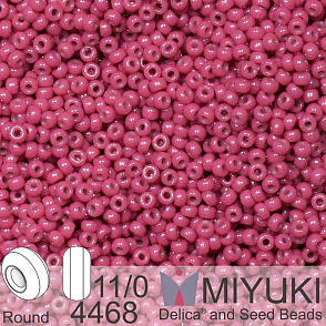 Korálky Miyuki Round 11/0. Barva 4468 Duracoat Dyed Opaque Pansy. Balení 5g.