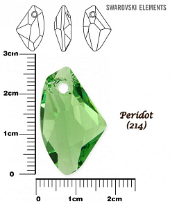 SWAROVSKI 6656 barva PERIDOT velikost 27mm. 