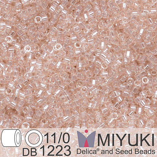 Korálky Miyuki Delica 11/0. Barva Tr Pink Mist Luster  DB1223. Balení 5g