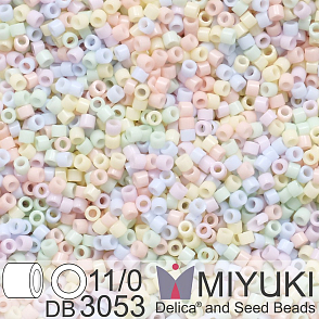 Korálky Miyuki Delica 11/0. Barva Unicorn Mix DB3053. Balení 5g.