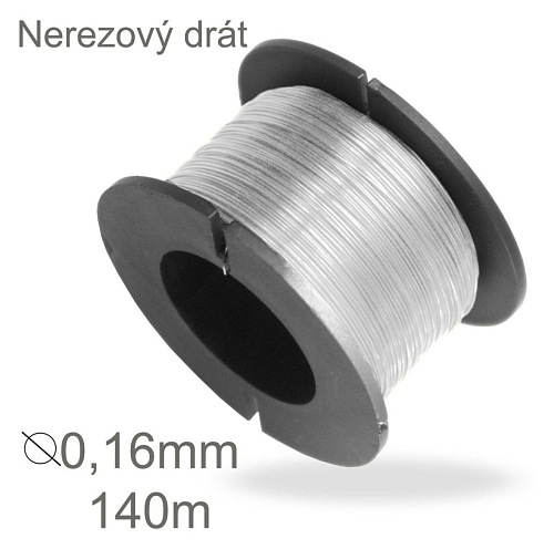 Nerezový drátek o průměru 0,16mm v délce 140m pro drátkování