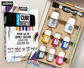 Sada barev na KŮŽI  Selection box výrobce PEBEO Setacolor Leather 