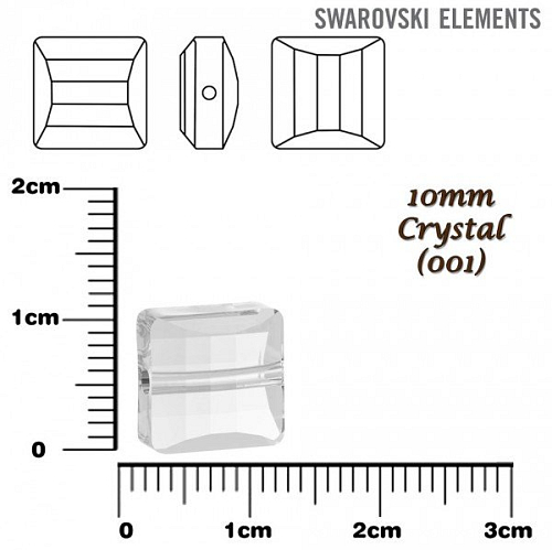 SWAROVSKI Stairway BEAD 5624 barva CRYSTAL velikost 10mm.