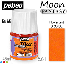 Barva na Šperky MOON Fantasy Pébéo . barva č. 61 FLUORESCENT ORANGE. Balení 45ml. 