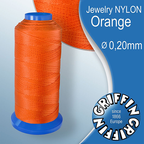 Jewelry NYLON GRIFFIN síla nitě 0,20mm Barva Orange.