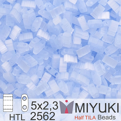 Korálky Miyuki Half Tila. Barva Silk Pale Blue HTL 2562. Balení 3g