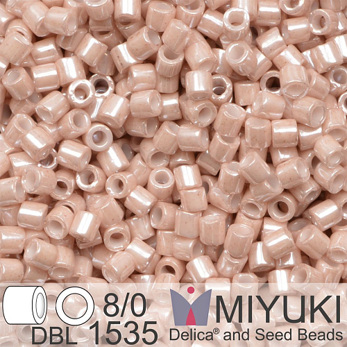 Korálky Miyuki Delica 8/0. Barva Opaque Pink Champagne Ceylon DBL1535. Balení 5g.