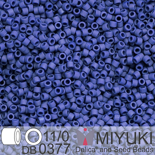 Korálky Miyuki Delica 11/0. Barva Met Dk Blue Iris DB0377 Metallic Matte Royal Blue. Balení 5g.