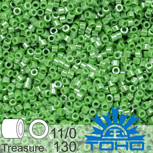 Korálky TOHO tvar TREASURE (válcové). Velikost 11/0. Barva č. 130-Opaque-Lustered Mint Green . Balení 5g.
