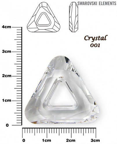 SWAROVSKI ELEMENTS Cosmic Triangle 4737 barva CRYSTAL (001) velikost 30mm.