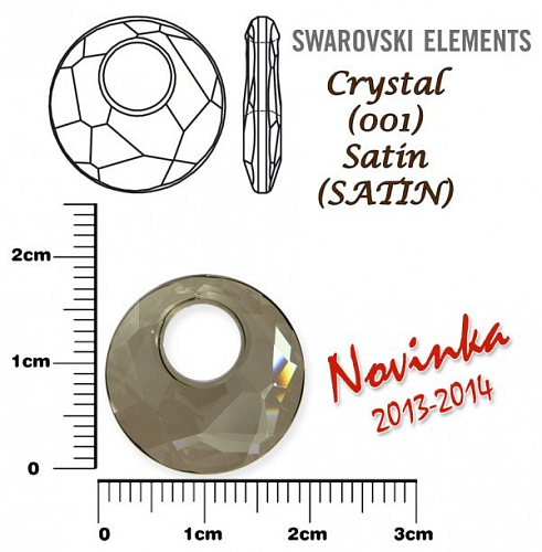 SWAROVSKI VICTORY Pendant  6041 barva CRYSTAL SATIN velikost 18mm.