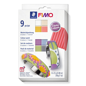 FIMO sada FIMO Soft TREND COLOURS 8+1 (FIMO Soft sada 8 barev a náramek)