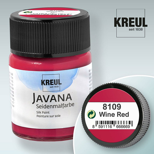Barva na hedvábí JAVANA výrobce KREUL č.8109 Wine Red