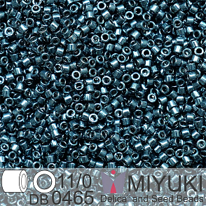 Korálky Miyuki Delica 11/0. Barva Dyed Nickel Plated Midnight Blue DB0465. Balení 5g.