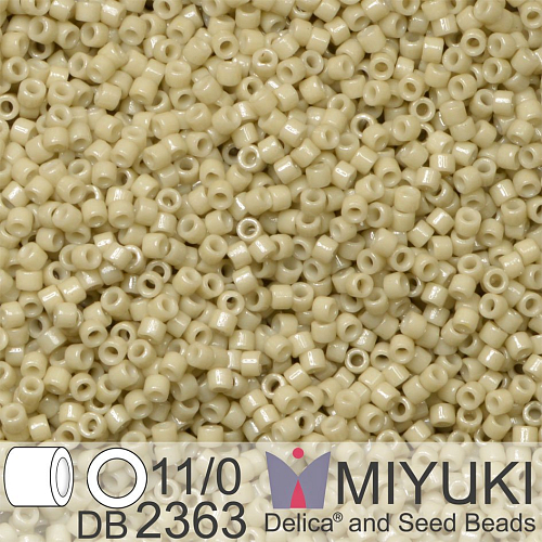 Korálky Miyuki Delica 11/0. Barva Duracoat Opaque Dyed Oyster  DB2363. Balení 5g