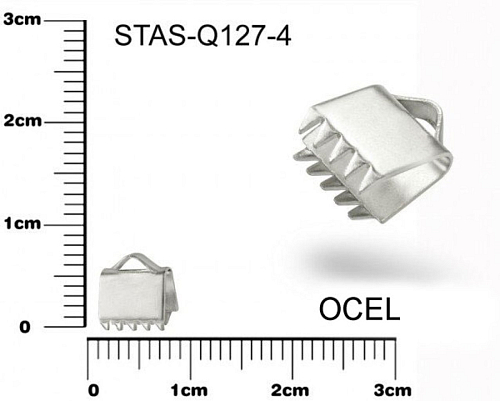 Koncovka zubatá CHIRURGICKÁ OCEL ozn.-STAS-Q127-4. velikost 6,5x6mm.