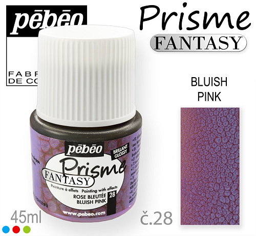 Barva na Šperky PRISME Fantasy Pébéo . barva č.28 BLUISH PINK . Balení 45ml.