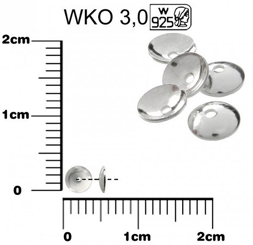 KAPLIK plny ozn. WKO 3,0. Materiál STŘÍBRO AG925.váha 0,04g.