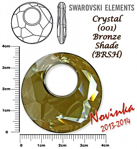 SWAROVSKI VICTORY Pendant barva CRYSTAL BRONZE SHADE velikost 38mm.