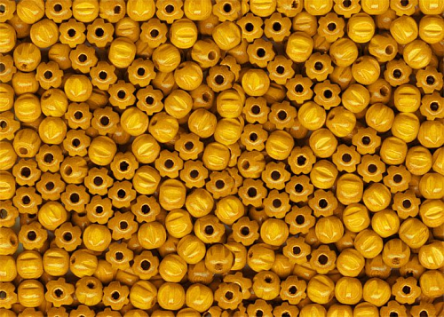 Korálky 1415 barva Žlutá 672 velikost 6mm počet 30 kusů v sáčku