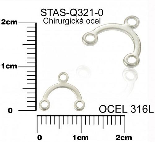 Ramínko CHIRURGICKÁ OCEL ozn.-STAS-Q321-0. velikost 10x9mm.