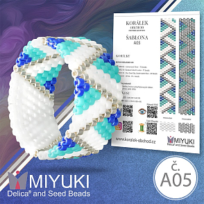 Rukodělná korálková stavebnice MIYUKI. Stavebnice prstenu New DIY color no. A05