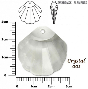 SWAROVSKI Shell Pendant barva CRYSTAL průhledná  velikost 28mm.
