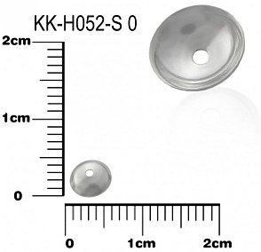 KAPLÍK ozn.-KK-H052-S 0. Velikost pr.5,0mm výška 1,6mm. Barva stříbrná.