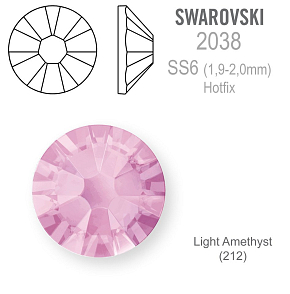 SWAROVSKI xilion rose HOT-FIX velikost SS6 barva LIGHT AMETHYST 
